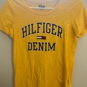 yellow tommy denim shirt